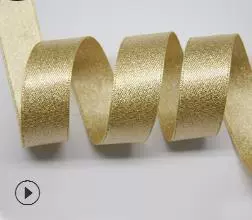戈登 Webbing High-density Polyester Handmade Bow DIY Webbing Gift Flower Packaging Auxiliary Material Gold Weft Belt