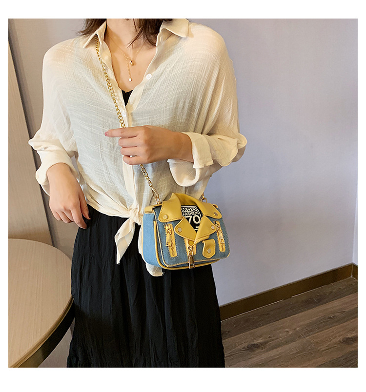 Women's Mini Pu Leather Color Block Fashion Square Magnetic Buckle Crossbody Bag display picture 29