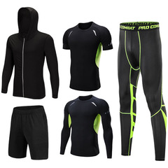 New men's yoga wear, stylish quick-dry breathable zipper jacket fitness clothes, running sports casual set
