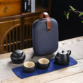 日式旅行功夫茶具套装家用一壶二杯快客杯便携式陶瓷茶壶简约定制
