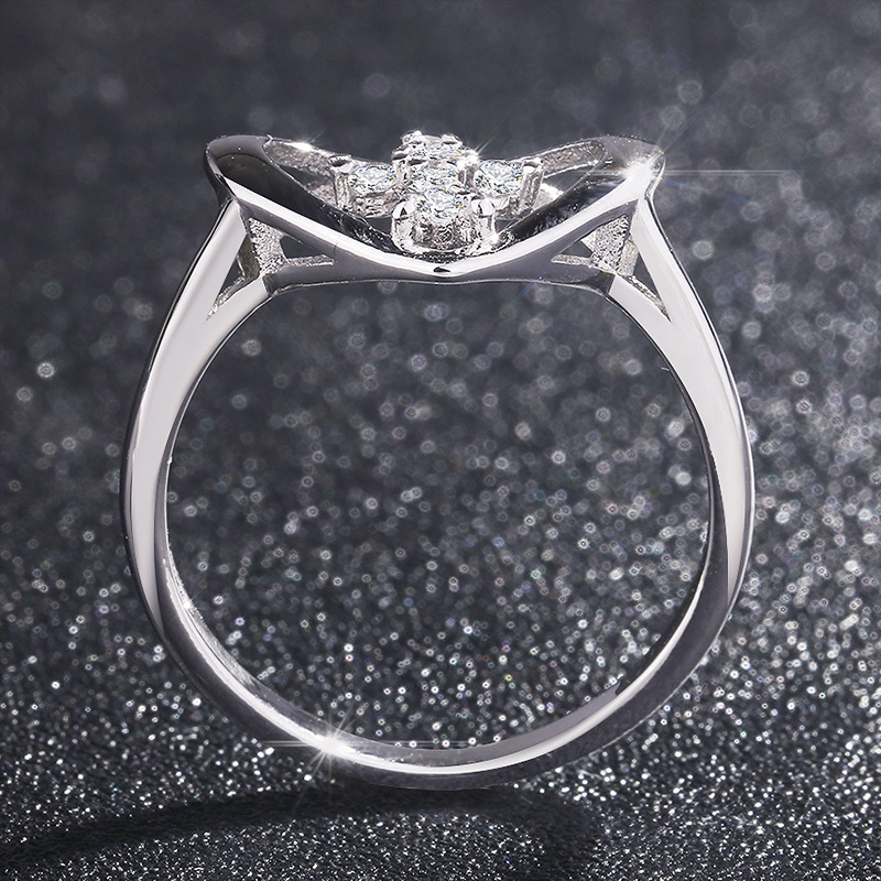 Heart Zircon Cross Ring Image 6