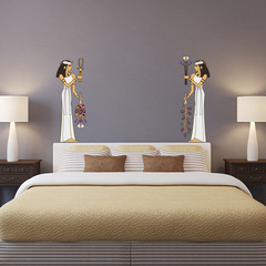 KM242個性創意古埃及侍女牆貼客廳臥室背景牆美化裝飾可移除牆貼