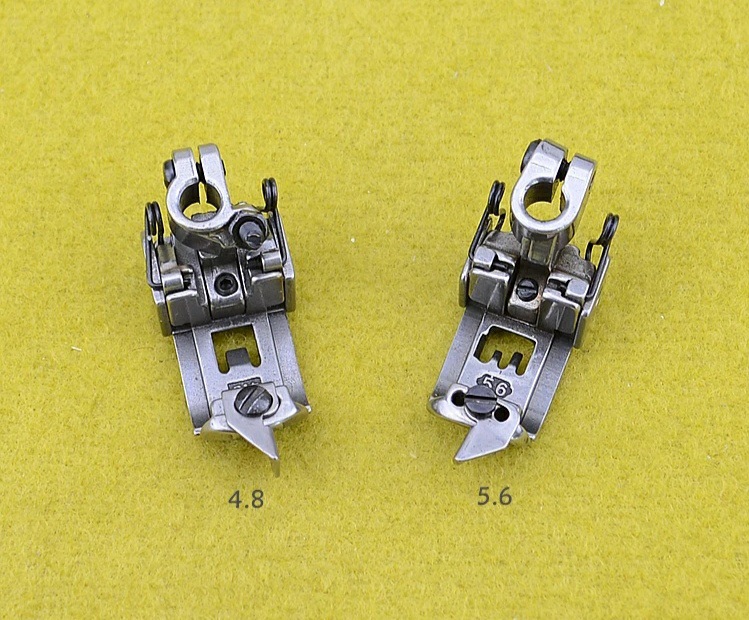 绷缝机5.6压脚 绷缝机坎车中分压脚 宝狮冚车三针五线4.8压脚