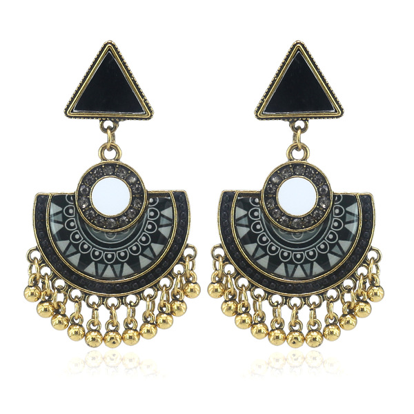 Retro ethnic earrings with tassels