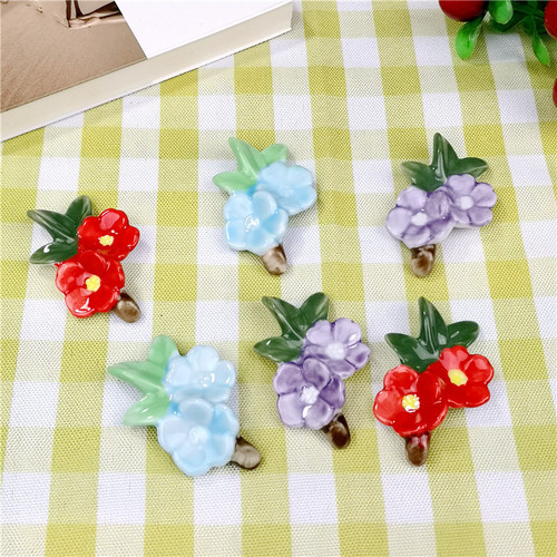 Ceramic creative plum blossom small ornaments study pen holder home personalized restaurant chopstick holder chopstick holder cute chopstick pillow