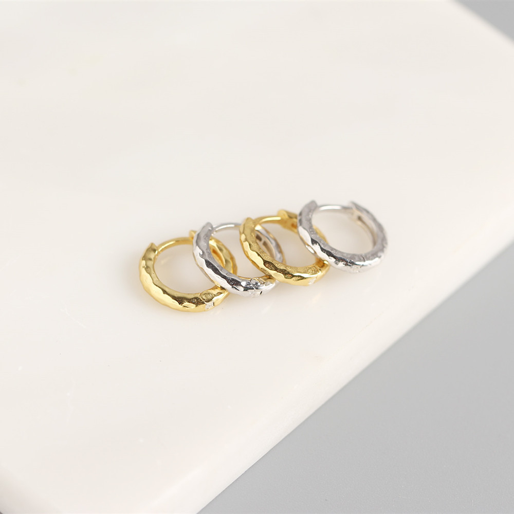3g Weight No Inlaid Inlay Material Earrings Classification Wedding, Travel Occasion Geometric Pattern Unisex Gender Plating Design Fashion Style White, Gold Color Yhe0151 S925 Sterling Silver Baroque Style Geometric Irregular Pattern Earrings 7
