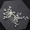 Hair accessory for bride handmade, fashionable crystal from pearl, European style, simple and elegant design