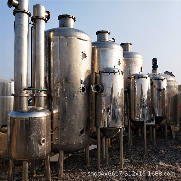 二手三效15吨强制循环蒸发器  浓缩节能蒸发器  球形蒸发器价格