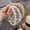 Summer hair accessory from pearl, headband for face washing, Korean style, simple and elegant design