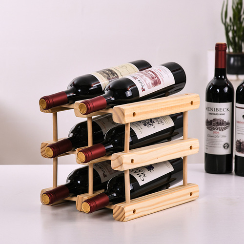 DIY Creative Wine Rack Wooden Wine Rack Fashion European Style Wine Display Rack Wine Cabinet