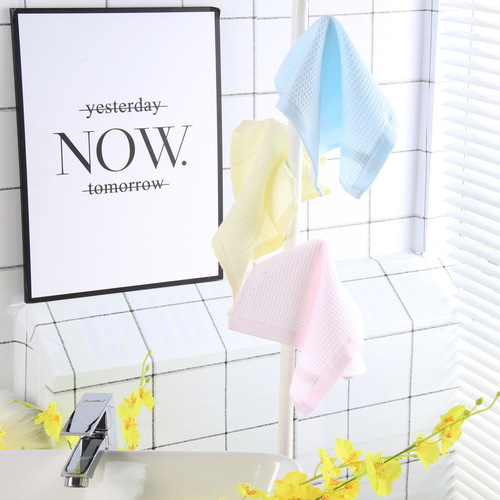 Pure cotton square towel, colorful gauze small towel, infant and child gauze saliva towel, kindergarten handkerchief towel wholesale
