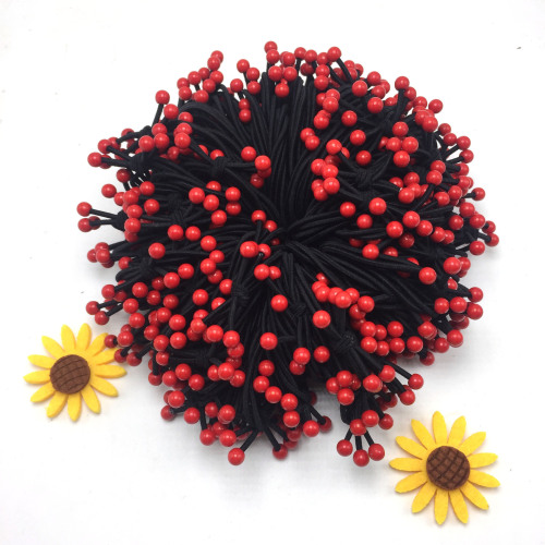 Korean red cherry hair rope headdress, small fresh forest hair tie for women, simple adult 2 yuan store head rope batch
