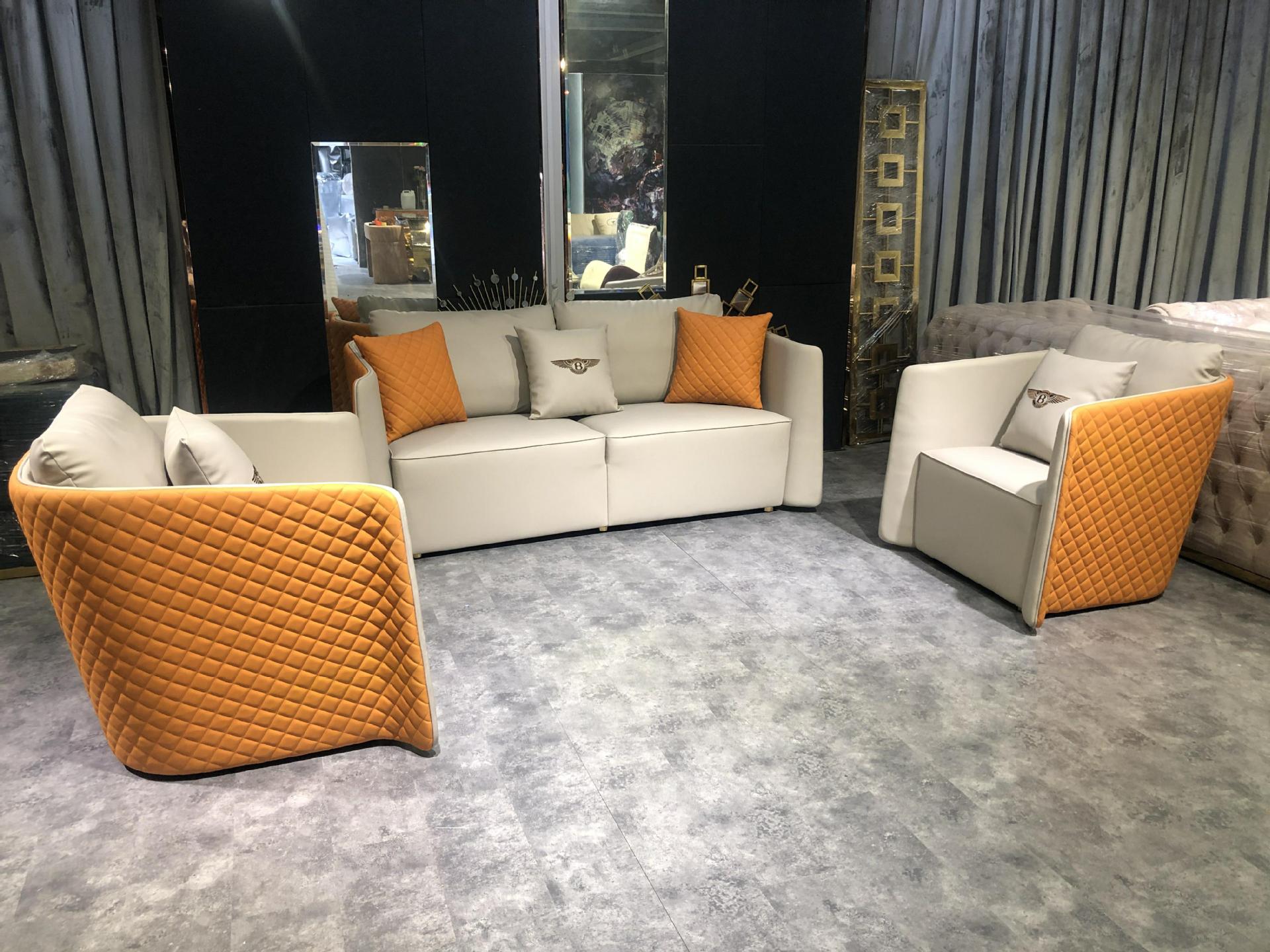 輕奢沙發組合北歐後現代簡約沙發港式洽談椅客廳組合家具