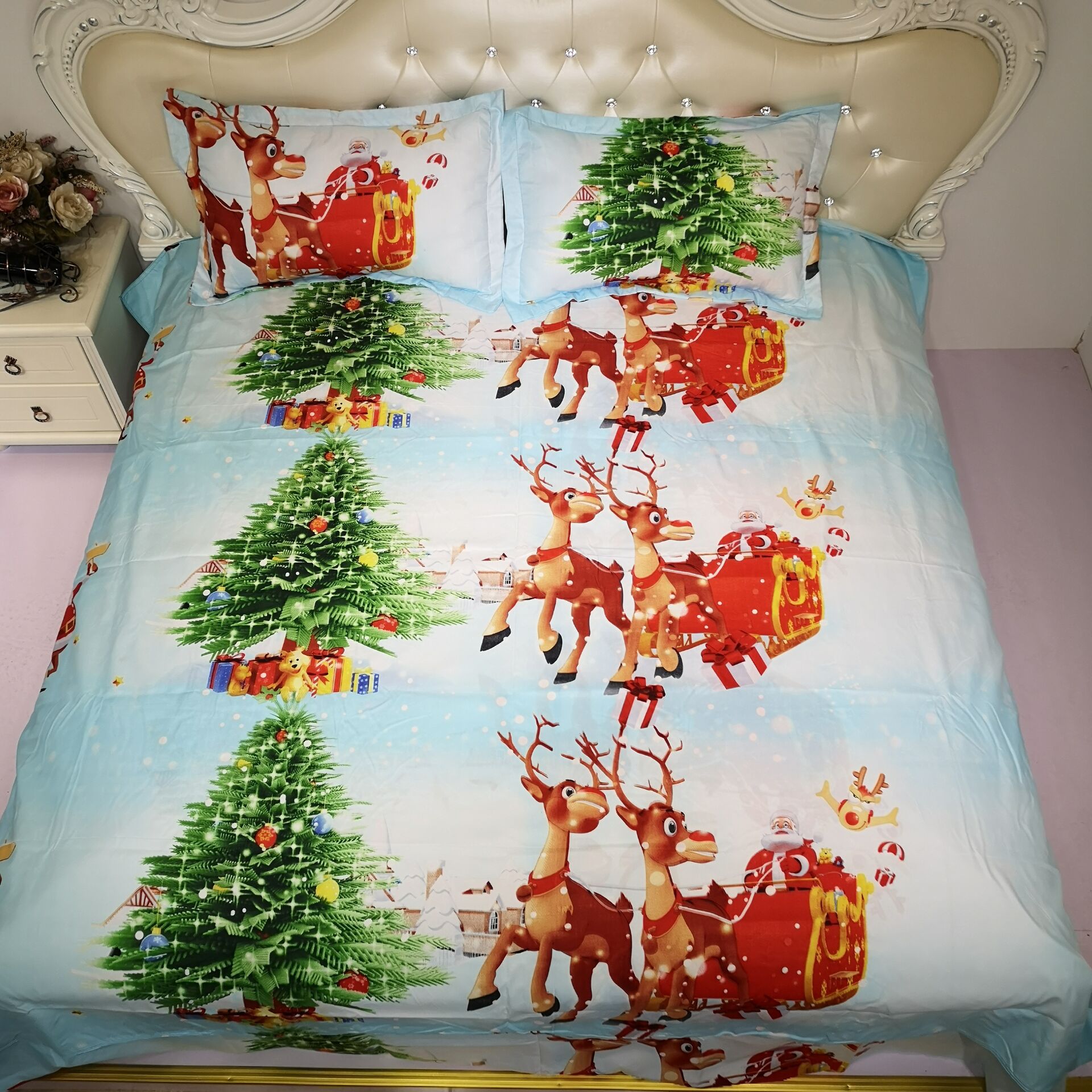 Home Textile Christmas Holiday Atmosphere Is Set Of Three Sets Of Four Sets Of Home Textiles display picture 7