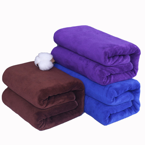 Superfine Fiber Thick Soft Absorbent Increased Washing and Wiping Cleaning Towel Salon Bath Towel Wholesale