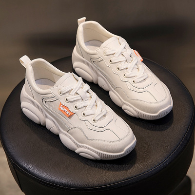 小熊鞋女春款ins超火的智熏鞋山本老爹鞋2019新款网红休闲小白鞋