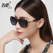 厂家批发 新款可配近视墨镜女小框偏光太阳镜 镶钻女士渐变片眼镜