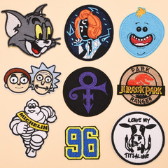 Computer embroidery cloth patch clothing cloth patch cloth label embroidered badge cartoon embroidery patch cloth label factory direct sales 