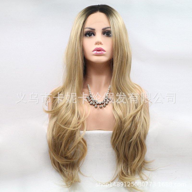 Peluca de pelo de encaje doméstico peluca de dos colores