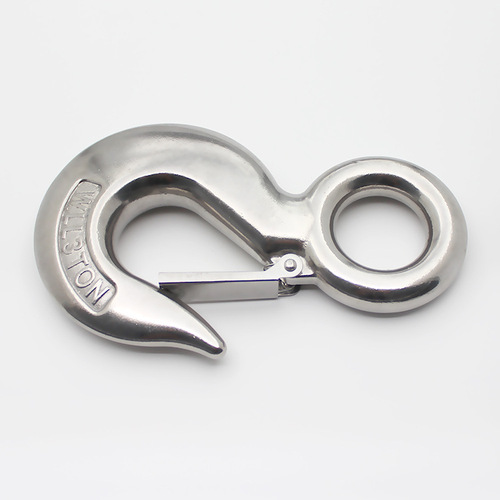 Stainless steel cargo hook eye container hook traveling lifting hook eye type sliding hook American hook