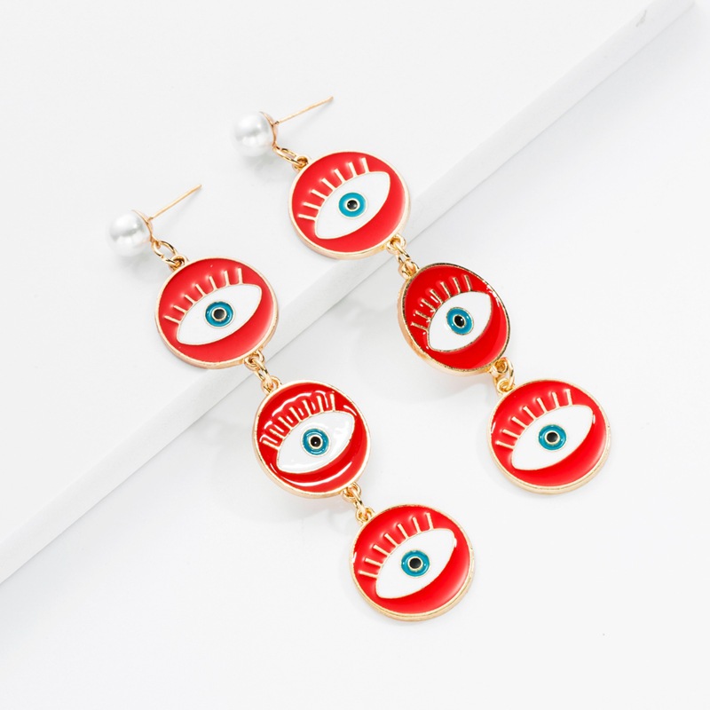 Earrings New Gold-plated Demon Eye Earrings Fashion Punk Wind Earrings For Women display picture 2