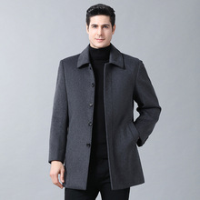 2020冬裝新款毛呢夾克男高端中長款羊毛大衣保暖加絨加厚呢子外套