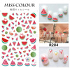 Nail stickers flower-shaped for nails, rainbow strawberry, fruit sticker