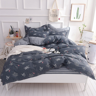 Like a breath of fresh air ins The bed Four piece suit Cotton Cotton 4 Three Hearts Princess wind sheet Quilt cover