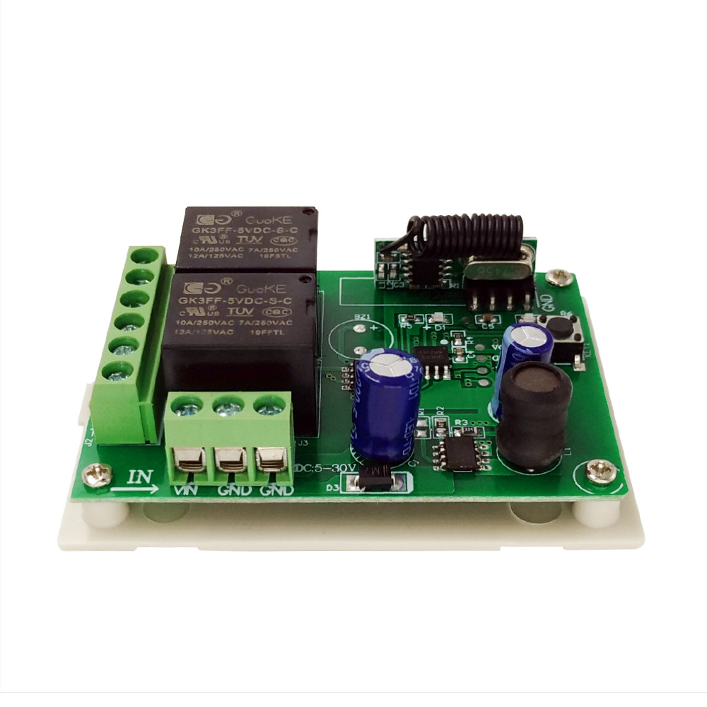 Wireless Remote Switch for DC6V12V24V Lighting Devices, Remote Control Switch for Gate Motor Forward and Reverse