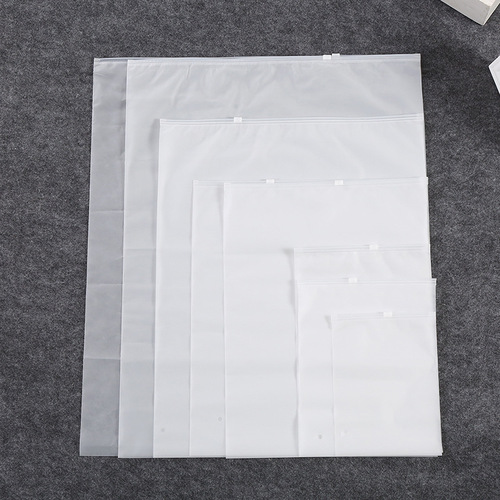 Transparent sandbag storage bag with clothing packing bag PE self-sealing bag plastic packaging bag socks clothing zipper bag