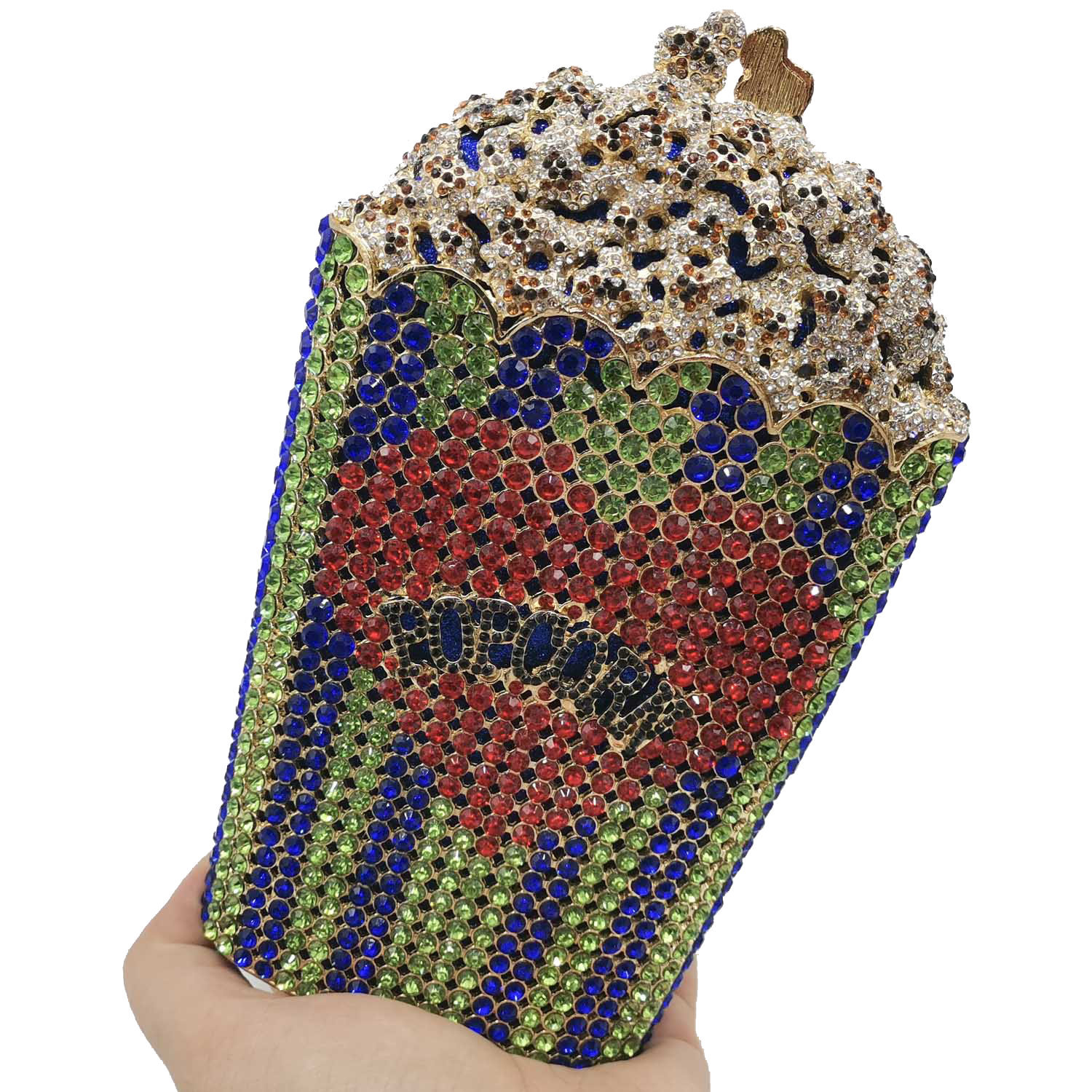 Fashion Women's Bag New Dinner Bag Popcorn Party Bag Rhinestone Clutch Bag Wholesale display picture 5