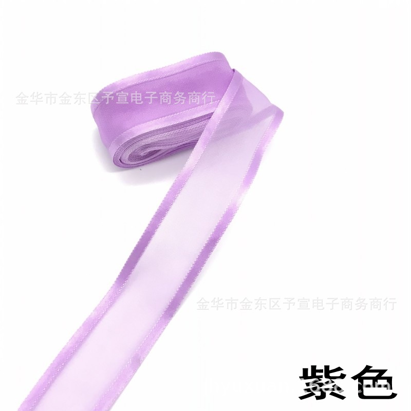 100 código 25mm borde ancho gasa de nieve cinturón gasa DIY hecho a mano al por mayor flores cinta Correa Accesorios