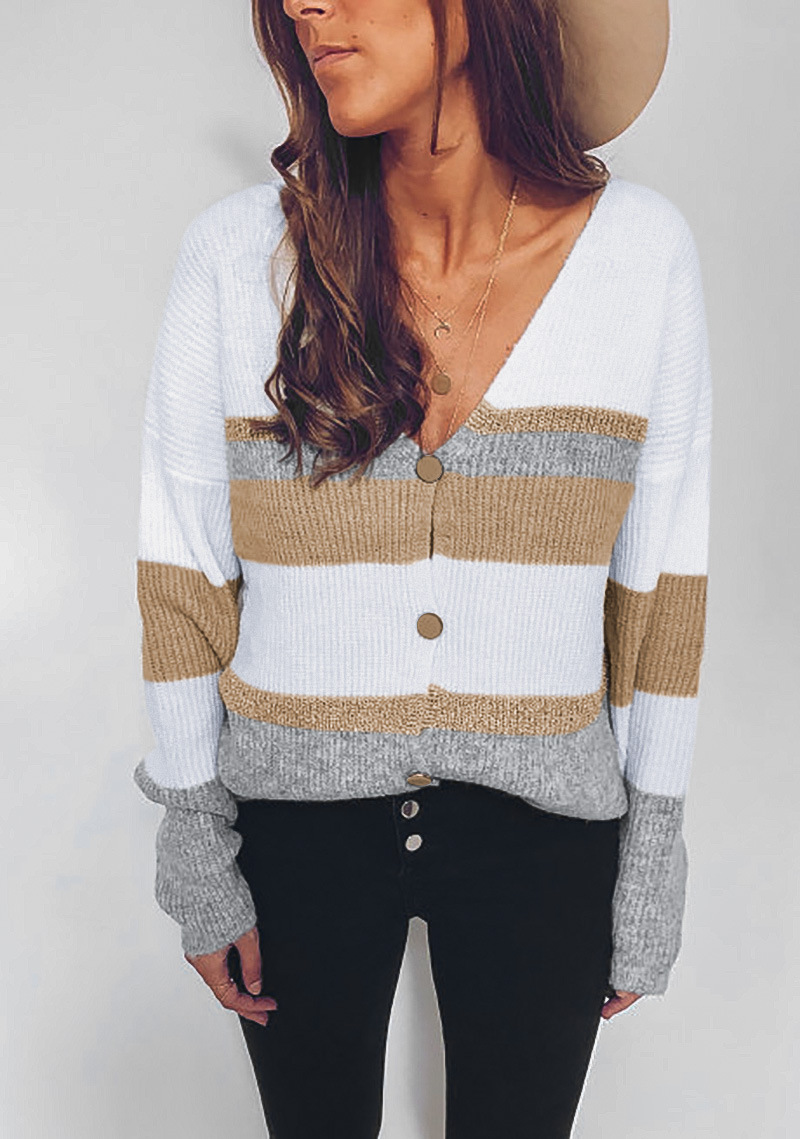 new casual multi-color stitching sweater NSLK11396