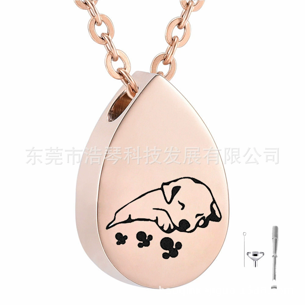 Европейские и американские ювелирные изделия персонализированные каплевидный флакон духов розовое золото каплевидный шкатулка кулон ПЭТ пекарное ожерелье