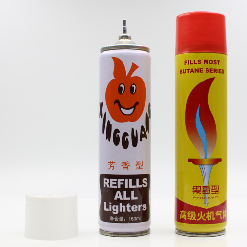 Direct factory sales lighter gas fruit flavored gas can cigarette accessories 152ML butane filling bottle wholesale