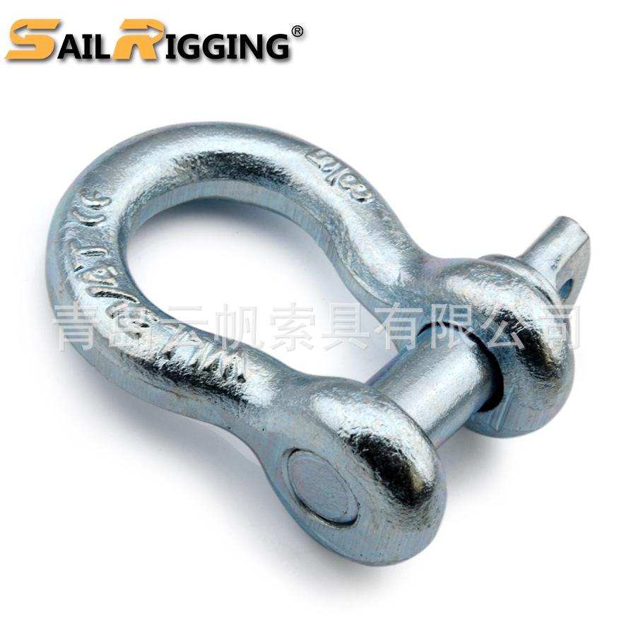 美式G209高强度卸扣 模锻美标弓形卸扣 船用弓型起重卸扣