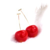Japanese fashionable realistic fruit brand earrings, long windmill toy, new collection, gradient