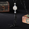 Crystal, long universal sweater, fashionable high-end accessory, necklace, simple and elegant design, internet celebrity