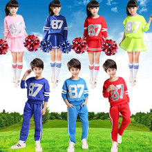 韩版篮球宝贝啦啦队服装啦啦操表演服男女学生儿童拉拉队时尚套装