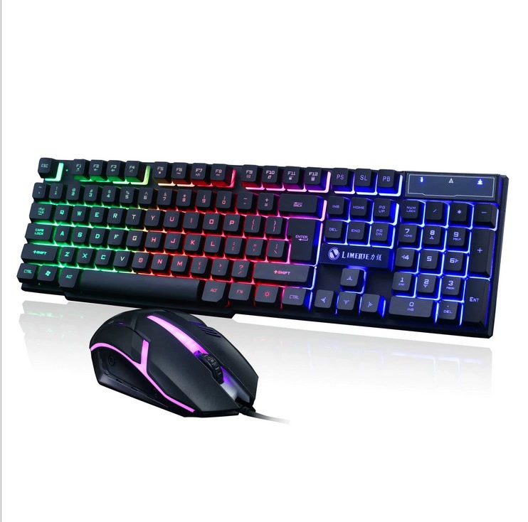 Keyboard, mouse, set, laptop for office, punk style