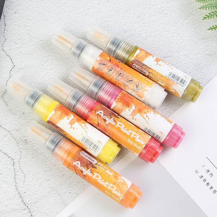 overseas大容量丙烯马克笔人体彩绘水性笔涂鸦陶瓷标记号笔