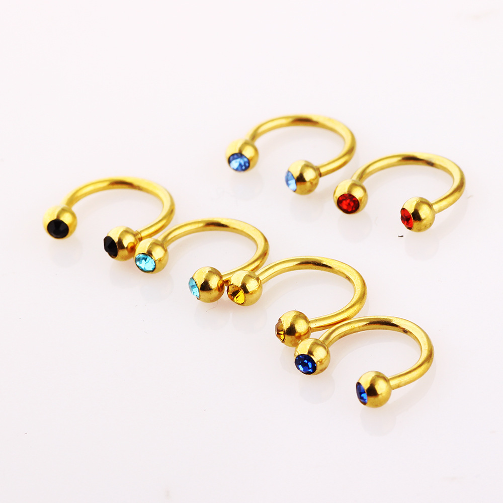 16G labret stud size and finish detail