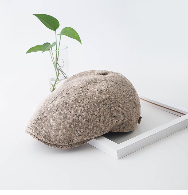 Neue Koreanische Leinen Vorwärts Hut frauen Sommer Dünne Retro Baskenmütze Casual Vielseitige Ente Zunge Hut Herrenmode Herbst und winter_voghion.com