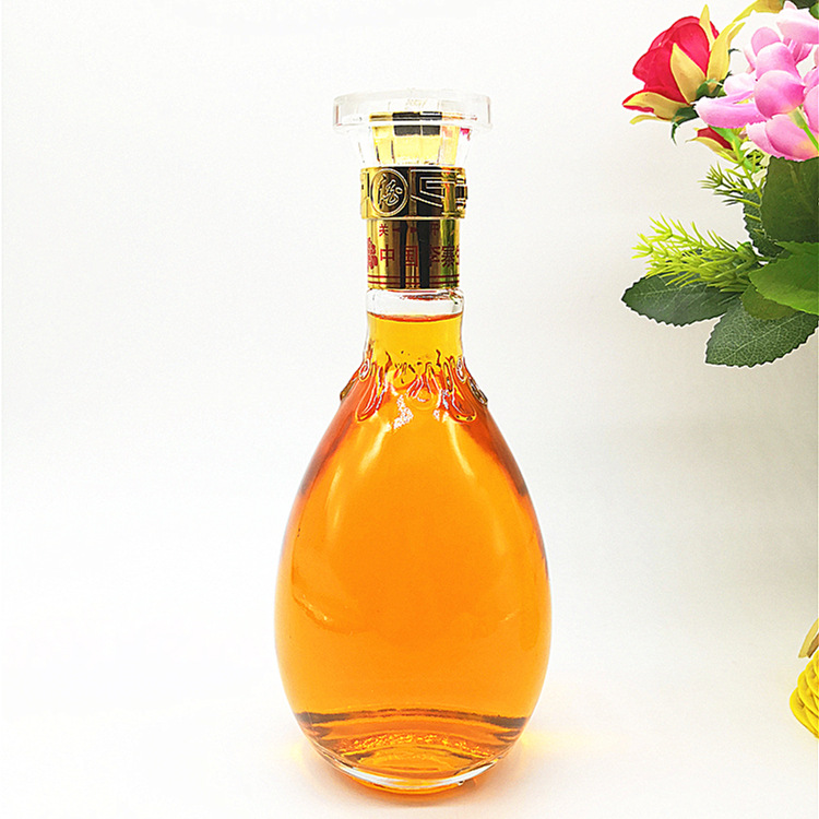 郓城玻璃厂家直供500ml一斤装 高白料大肚空酒瓶 定制白酒玻璃瓶