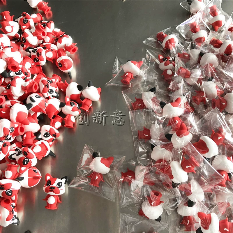 Creative cartoon three dimensional silicone accessory PVC, rollerball pen, accessories, custom-made
