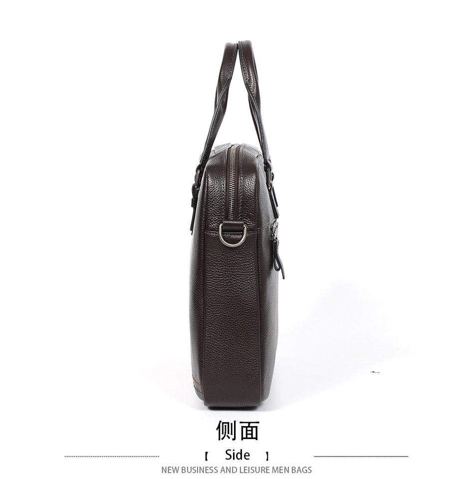 Túi xách tay nam da bò lớp đầu 28×38×8 cm kiêm túi đeo chéo, đựng laptop 13 inch — Màu cà phê, Màu xanh lam, Màu đen chi tiết 22