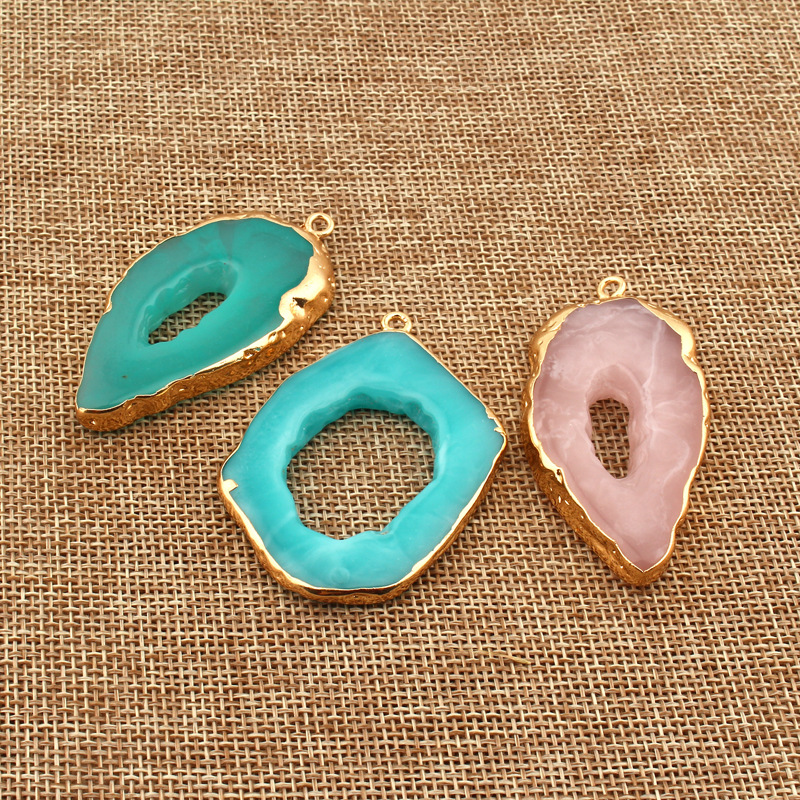 New Products Diy Single Circle Resin Handmade Irregular Jewelry Imitation Natural Stone Wholesale Nihaojewelry display picture 1