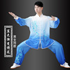 Shiffon sports clothing, summer martial arts suit, gradient, Chinese style, with embroidery