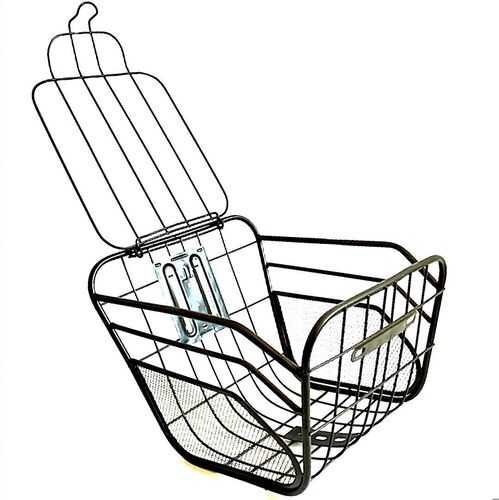Bicycle front and rear baskets, electric bicycle baskets, iron vegetable baskets, bold and large covered bicycle baskets, blue