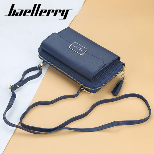 baellerry new women's bag Korean style zipper tassel long wallet multi-functional cross-body mobile phone bag for women